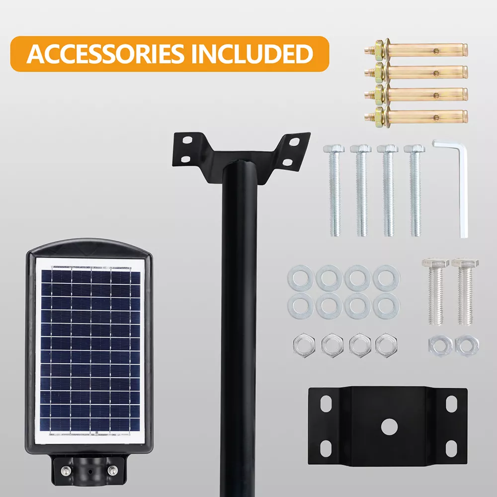 180W Country Road Solar Street Light مع بطارية احتياطية